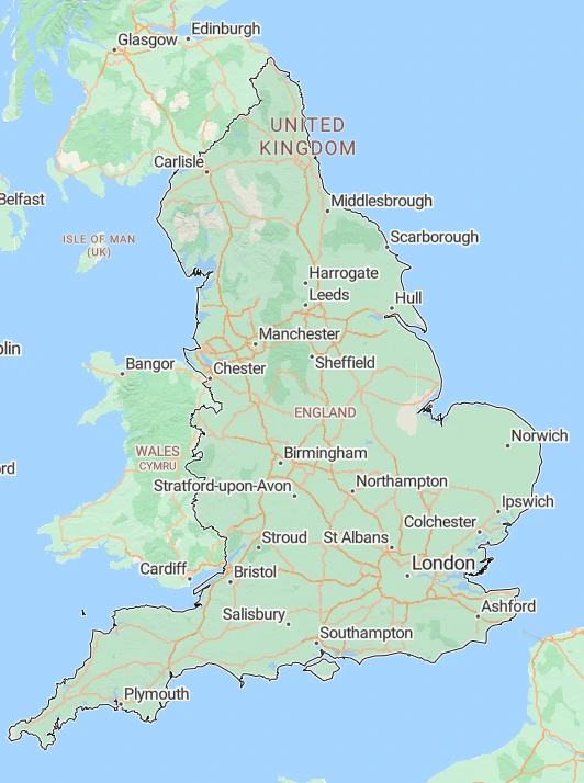 Map of England